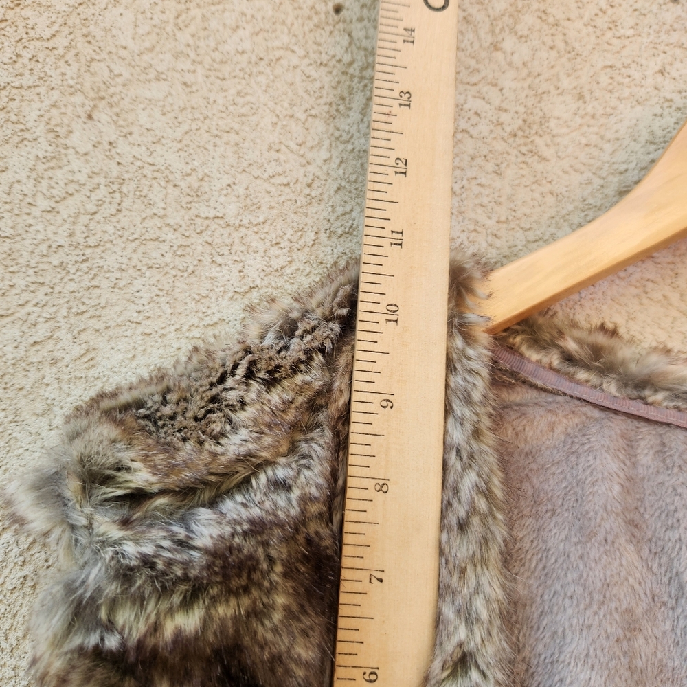 POTTERY BARN Intimates & Sleepwear Women's Robe Large Faux Fur Hood No Belt - Picture 13 of 16